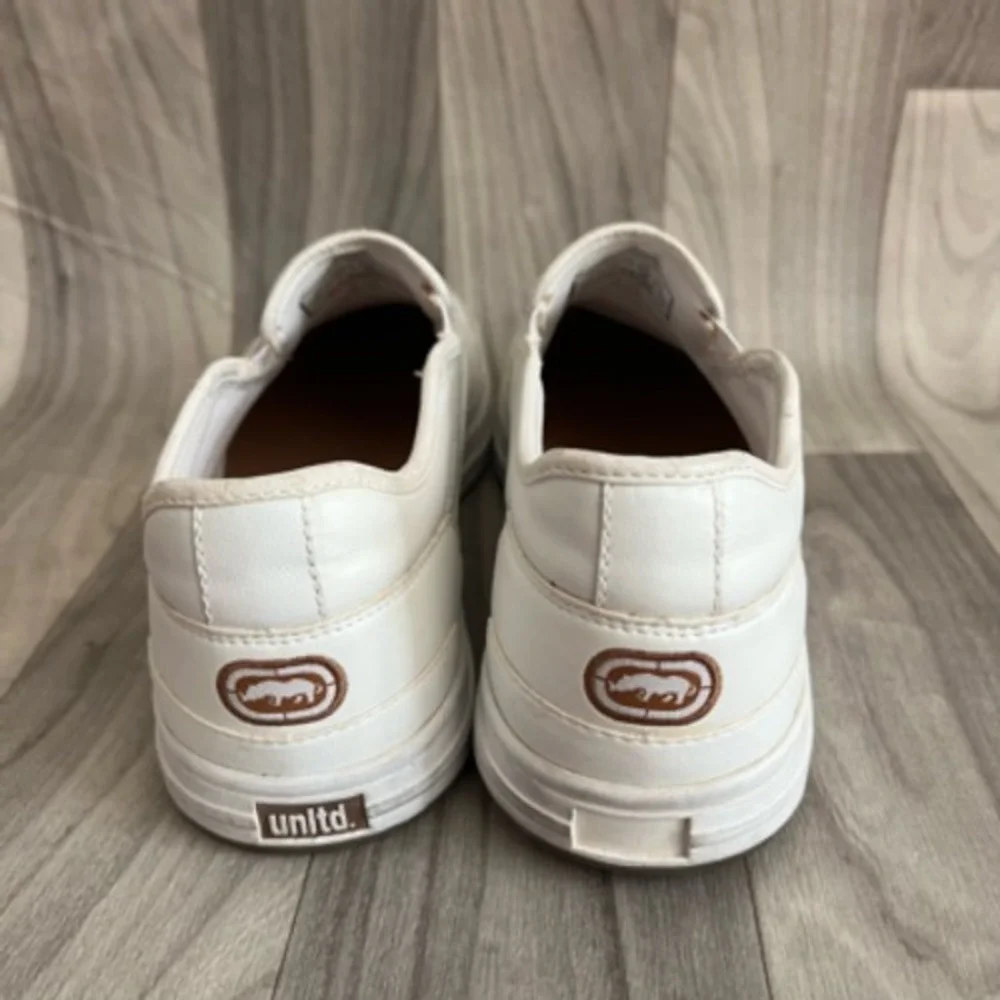 Ecko Unltd Mens Casual Slip-On Shoes White Leather Rhino Round Toe 9 EUR 42 - Picture 4 of 12